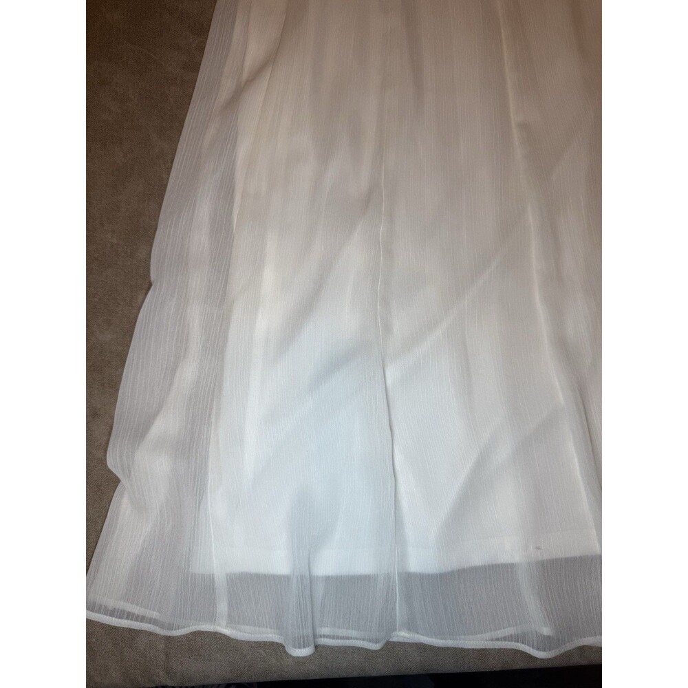 Ruby Rd Ruffled Skirt Size SMALL 100% Cotton Lining WHITE - Picture 3 of 4